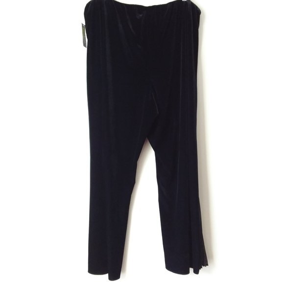 Alex Evenings Black Velvet Pull-on Pants 3X - Picture 2 of 10